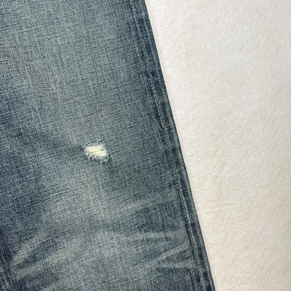 J.Crew Point Sur Darwin Jeans 29 USA Cropped Cotton B0782 Distressed Raw Hem
